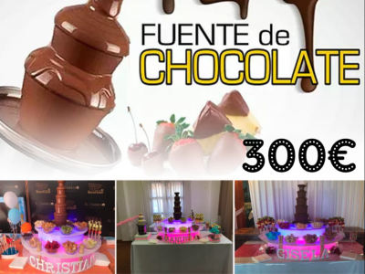 SERVICIO DE FUENTE DE CHOCOLATE PARA EVENTOS